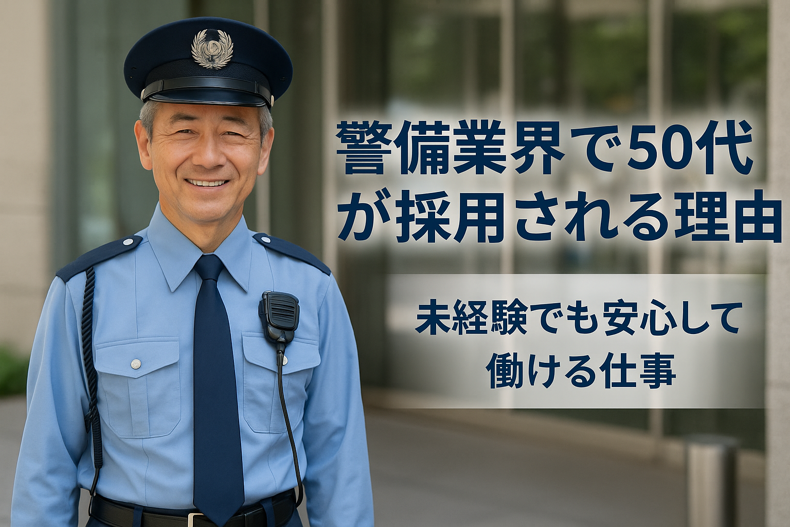 警備業界で50代が採用される理由 未経験からの転職と収入の実態