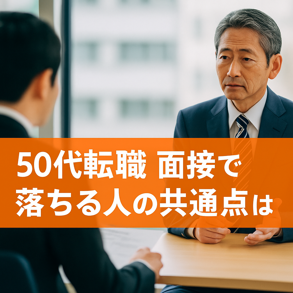 50代転職 面接で落ちる人の共通