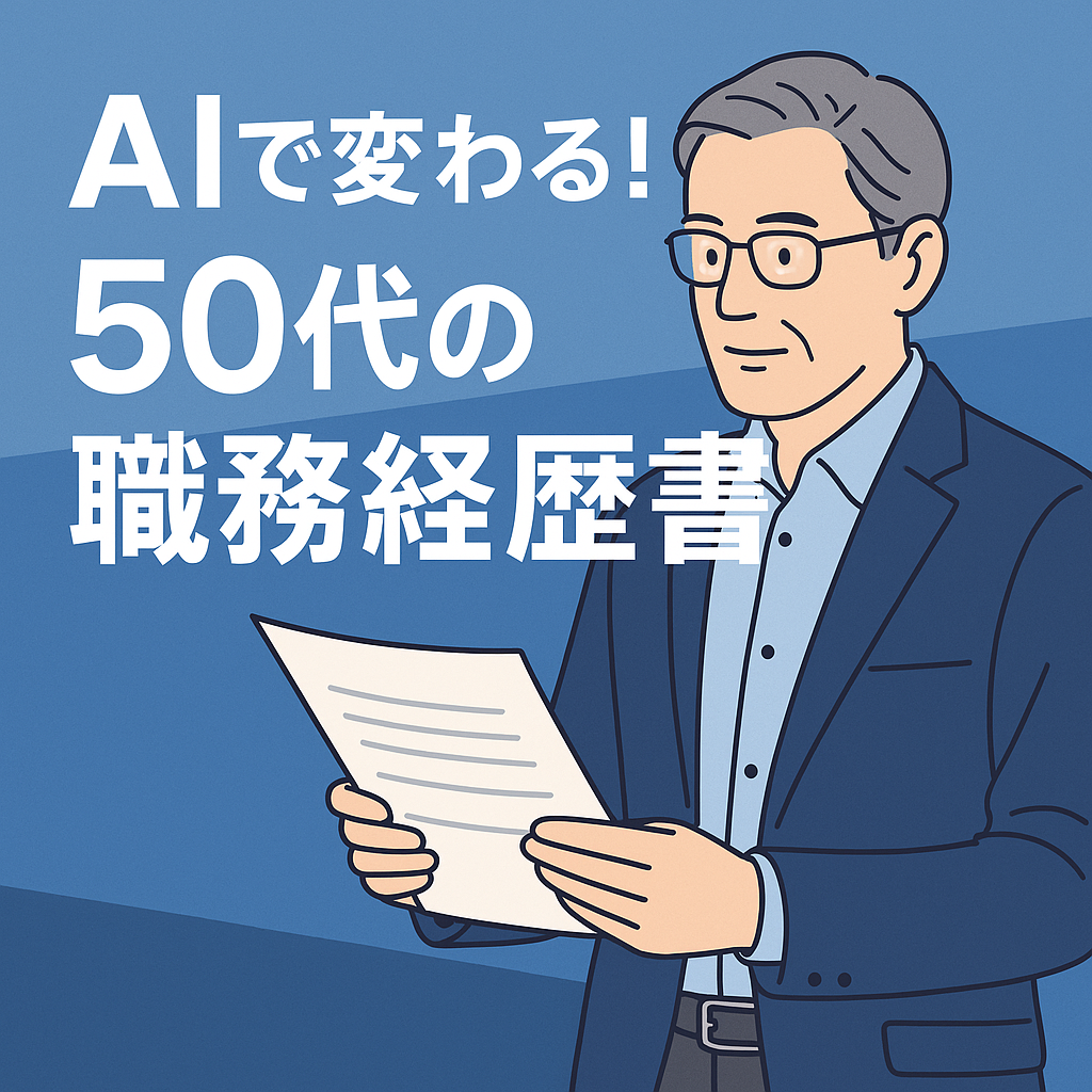 50〜60代こそAIを活用すべき!採用担当者が教える職務経歴書の書き方と時代に合った新戦略