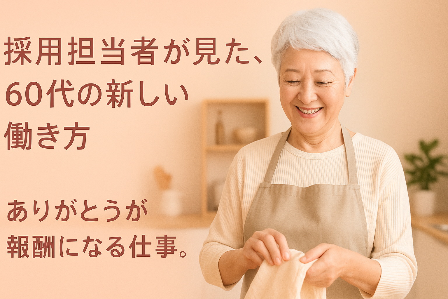 60代の“ありがとう”が報酬になる働き方|採用担当者10年以上の私が見た「再び社会とつながる」選択