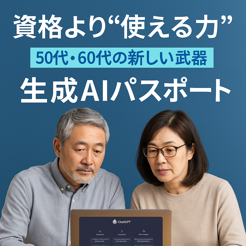 「生成AIパスポート」は50代・60代の“信頼の証”になる|資格よりも大切なのは“使える力”